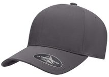 Flex fit Men's Delta Seamless Cap, Dark Grey, Small-Medium