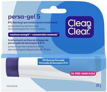 Clean & Clear Persa-Gel 5 Oil-Free Acne Spot Treatment with Maximum Strength 5% Benzoyl Peroxide, Topical Pimple & Acne Medication for Face Acne, Fragrance-Free, 28g
