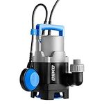 DEKOPRO 400W 1/2HP Sump Pump 1981GPH Submersible Pump Clean/Dirty Water Pump Swimming Pool Garden Tub Pond Flood Drain w/Float Switch and Long 16ft Cable