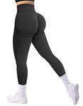 A AGROSTE Smile Contour Seamless Leggings for Women High Waist Workout Gym Scrunch Yoga Pants Butt Lifting Tights