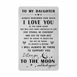 HYHYDHP To My Daughter Gifts Wallet Card, Daughter Gifts from Mum Dad, I Love You Daughter Cards, Daughter Christmas Ideas