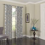 Eclipse Nina Rod Pocket Curtains for Bedroom, Single Panel, 52 in x 84 in, Blue