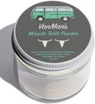 Vanman’s - Mint and Bone Tooth Powder Toothpaste - Remineralizing Tooth Powder with Cattle Bone Derived Hydroxyapatite, Bentonite Clay, Peppermint Oil and Baking Soda - 2 oz