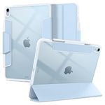 Spigen Ultra Hybrid Pro Full Cover Folio Case Compatible with iPad Air 11inch M2 (2024) / iPad Air 10.9inch 5th Gen(2022) / 4th Gen(2020) [Pencil Holder] [Trifold Stand] - Sky Blue