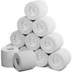 Inksafe White Self Adherent Cohesive Bandages 5cm x 4.5m Box of 12 - Uses Include Tattoo Grip Wrap, Vet Wrap, Tape for Wrist and Ankle Sprains