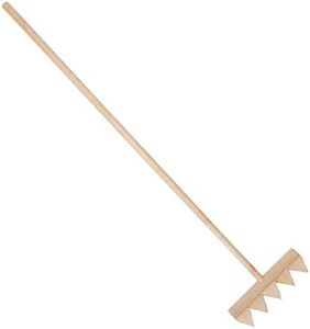 Outdoor Zen Garden rake - Japanese Sand Garden rake Tool- 48" Long 5 Tine Solid Oak Zen rake - Large rake for Rock Sand Garden - DIY Stress Relief Gifts for Adult