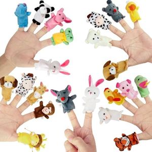 22 pcs Plush Animals Finger Puppet Toys - Mini Plush Figures Toy Assortment for Kids, Soft Hands Finger Puppets Game for Autistic Children, Great Family Parents Talking Story Set