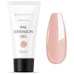 Makartt Poly Nail Gel 50ML Nude Nature Nail Extension Builder Gel Nail Gel Trendy Nail Art Design Nail Extension Gel Salon Nail Easy DIY at Home