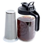 Cold Brew Mason Jar Coffee Maker 32 OZ Wide Mouth Cold Brew Pitcher With Coffee Filter For Coffee, Iced Tea, Sun Tea, Lemonade