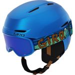 Giro Spur Combo Pack Kids Ski Helmet - Snowboarding Helmet with Matching Goggles for Youth, Boys, and Girls - Blue Shreddy Yeti S 52-55.5cm