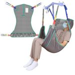 EZ Assistive Universal Full Body Hoyer Lift Sling, Patient Lift Sling with Mesh Fabric for Transfer Aids, Toileting Sling, 500lbs Weight Capacity (Large)