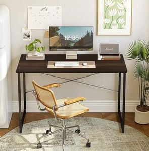 QARA Wood Computer Table For Home |Desktop Office Study Table| Laptop Table (Crysta-Dark Oak), 61 CM, 92 CM, 76 Cm