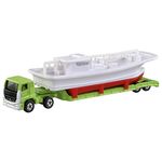 TAKARA TOMY Tomica No.150 Mitsubisi F USO Fishing Boat Transpoter Diecast Scale Model Collectible Car,Multicolor