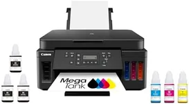 Canon PIXMA G6020 All-in-One Supertank Wireless (Megatank) Printer, Copier and Scan with Mobile Printing, Black, Works with Alexa