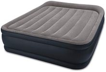 Intex Queen Deluxe Pillow Rest with Fibre-Tech Bip Queen Air Bed - Grey/Blue