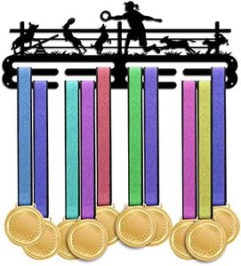 PH PandaHall Medal Holder Display, Dog Pattern Medal Hanger Display Metal Medal Rack Frame Animal Sport Awards Ribbon Holder Personalized Wall Mount Tiered Award Rack for Over 60 Medals Athletes Men