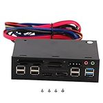 PC Card Reader, 5.25inch Computer Host Dashboard Front Panel Internal Memory Card Reader Supooort USB 3.0, M2, SD, MS, MMC, CF, TF