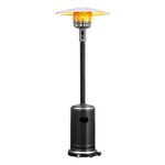 Giantex Patio Heaters for Outdoor Use, 48000 BTU Propane Outdoor Heaters with Wheels, Outdoor Heat Lamp with Trip-over Protection & CSA Certified for Commercial and Household (Black)