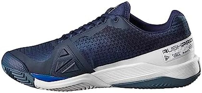 Wilson Men's Rush Pro 4.0 Clay Sneaker, Navy Blazer/White/Lapis Blue, 10.5 UK