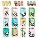 Decorably Panda Mini Notepads for Kids - 24 Panda Notepad, 12 Design Kids Mini Note Pads, 2.4x4in Panda Party Favours, Panda Notebook for Girls, Cute Notebooks for Girls, Panda Notebook Cute