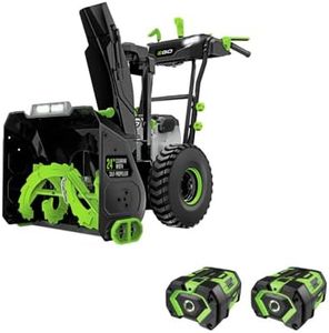 EGO Power+ SNT2405 24-Inch 56-Volt Lithium-Ion Cordless Self-Propelled 2-Stage Snow Blower with Peak Power - (2) 7.5Ah Batteries and Dual Port Charger Included