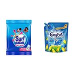 Surf Excel Easy Wash Detergent Powder, 5 Kg & Comfort Morning Fresh Fabric Conditioner 2 L Refill Pack, After Wash Liquid Fabric Softener