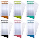 120 Pieces A6 Budget Sheets for Cash Envelopes 6 Rings Binder Budget Sheets Expense Tracker Budget Sheets Money Tracker Budget Inserts for Cash Envelope Planner Wallet Budgeting Organizer, 6 Colors