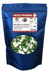 Patco Pharma - Size 0 Green/White Empty Gelatin Pill Capsule - Non-GMO and Gluten-free | DIY Powder Filling (Pack of 1000)