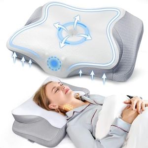 Muzsoul Cervical Pillow for Neck Pain Relief, Ergonomic Memory Foam Pillow for Sleeping, Orthopedic Neck Support Pillow for Side, Back & Stomach Sleepers with Comfort Support and Breathable Pillowcase