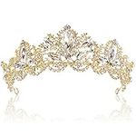 DGN Gold Tiara Wedding Tiaras and Crowns for Women Girls,Crystal Rhinestones Queen Tiara for Women Princess Crown Birthday Tiara Headbands for Wedding Prom Bridal Party Halloween Costume Christmas