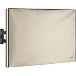 Outdoor TV Cover 52-55 Inch | Waterproof and Weatherproof TV Covers | Outdoor TV Enclosure | Smart Shield TV Screen Protector for Outside TV | Cover for Moving | TV Display Protectors – Beige