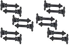 Adonai Hardware Adonijah Antique Cast Iron Strap T Hinge (6" X 12 Pack, Matte Black) for Barn Doors, Gates, Kitchen Cabinets, Sheds, Wooden Box, Furniture, Cedar Chest and Trunks