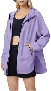 jxsoyen Waterproof Jackets for Women Hooded Rain Coat Windbreaker