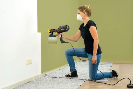 WAGNER W 575 FLEXiO Electric Paint Sprayer – 630W, 1300ml, Black, Interior/Exterior