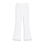 BIG ELEPHANT Girls Flare Leggings, Bootcut Yoga Pants for Kids, High Waisted Bell Bottoms for Dance Workout White