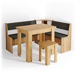 Vicco Corner bench group Roman, Gold power oak/Anthracite, 150 x 120 cm with table