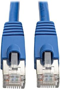 Tripp Lite Cat6a 10G Ethernet Cable, Snagless Molded STP Network Patch Cable (RJ45 M/M), Blue, 8 Feet / 2.4 Meters, Manufacturer's Warranty (N262-008-BL)
