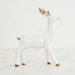 Home Centre Brighton Ceramic Standing Reindeer Figurine, White, Standard