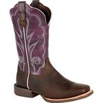 Durango Women's Lady Rebel Pro Western Boot, Oiled Brown and Plum, 9