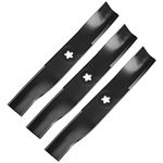 Fourtry 173921 Medium Lift Mower Blades, Compatible with 48" Deck Hu sqvarna 2748GLS YTH2148 Pou LAN Pro PB20VA48 Riding Tractors, Replace 173920 180054 532173921 532180055 917532173921, 3 Pack