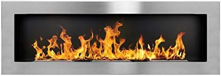 Bio Ethanol Fire BioFire Fireplace Modern 1200 x 400 stainless steel Wall - Mounted Alcohol Fireplace