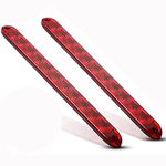 CZC AUTO 16 Inch 11 LED Trailer Light Bar Strip 2 PCS 12V Tail Light Bar Waterproof Red Bar Light for Tail Running Stop Brake Turn Signal Marker Light ID Bar on RV Truck Boat Trailers