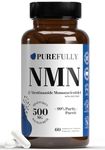 Highly Purified 500mg NMN Supplement - Superior Uthever Formula >99.7% Purity & Maximum Potency - 100% Traceable Nicotinamide Mononucleotide for Advanced NAD+ Boost - Made in Canada (60 Capsules)