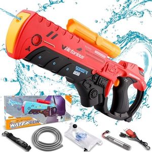 ROHSCE Electric Water Gun, Powerful Automatic Water Gun, Long Range Classic Big Electronic Watergun, Summer Outdoor Beach and Pool Party Toy, Holiday Deals Water Blaster Toy for Kids Adults, Red