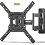 monTEK Full Motion TV Mount for Most 23-65 Inch Flat Curved TVs & Monitors, Swivel Articulating Tilt TV Wall Mount, Wall Mount TV Bracket Perfect Center Design Max VESA 400x400mm, up to 77lbs