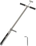 40in Soil Sampler Probe Stainless Steel T-Handle Sampling Soil Probes Soil Sample Test Tool Kits with Foot Pedal for Agriculture/Garden/Lawn/Golf Course/Farm