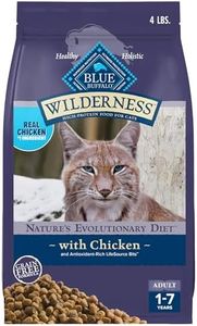 Blue Buffalo Wilderness Nature's Evolutionary Diet High-Protein, Grain-Free Natural Dry Food for Adult Cats, Chicken, 4-lb. Bag