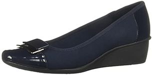 Anne Klein Women's Waverly Wedge Pump, Navy, 6.5