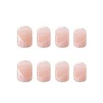 Wearing Manicure Patch,French Manicure Kit Bow Jewelry Hand Wearing Soft Piece Nail Finished Nail Patch Gel Nail Strips (Dark Gray-c, One Size) (Color : Pink a)