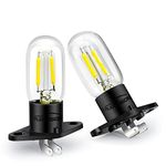 Ruiandsion Microwave Bulb Z187 Base 240V 2A 25W LED Microwave Lamp Bulb for Universal Microwave Pear Oven Lamp, White (Pack of 2)